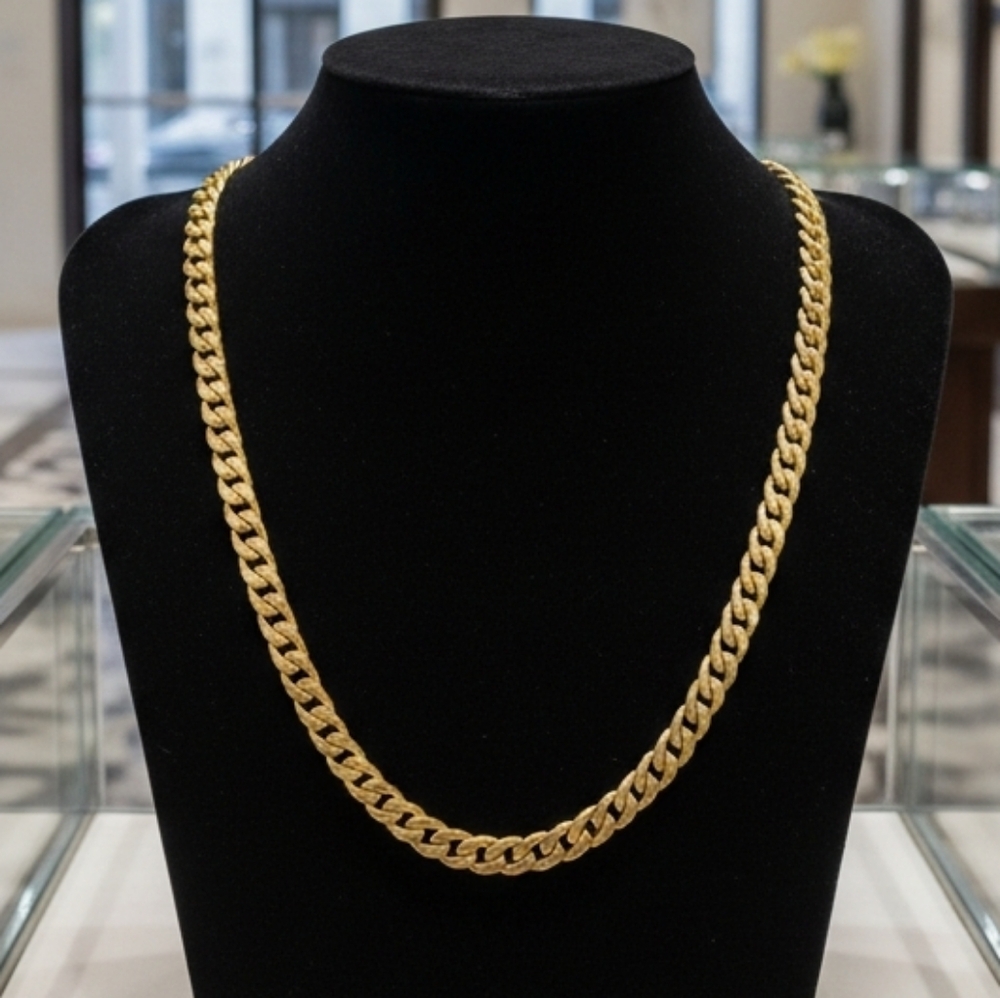 20" 18k Gold Filled Cuban Chain Necklace